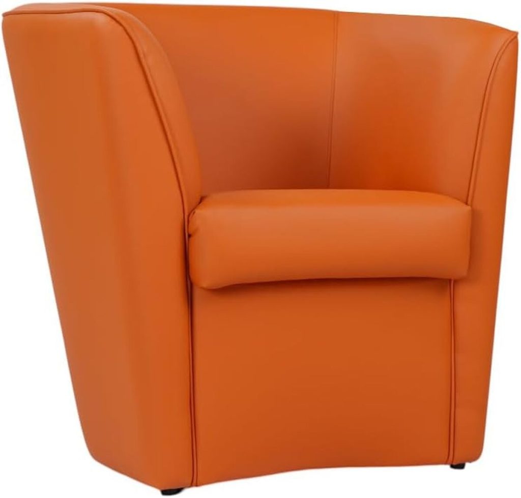 Test du fauteuil de chambre en cuir écologique LiberoShopping Valentina (orange)