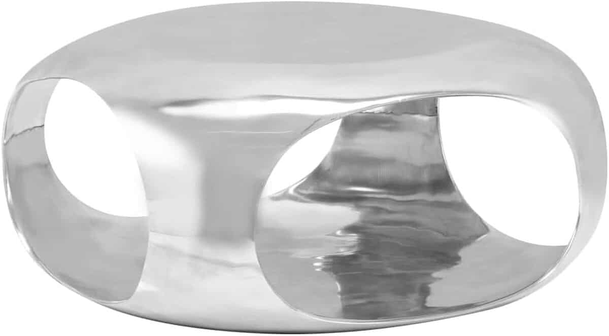 Avis sur la table basse argentée vidaXL en aluminium moulé