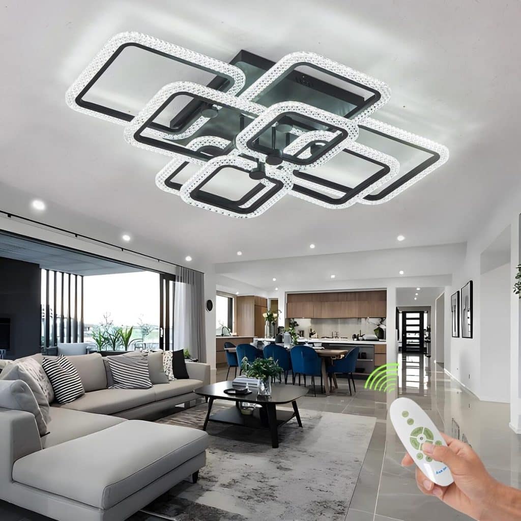 Test du plafonnier Led HIHIHOMY : design moderne dimmable avec télécommande