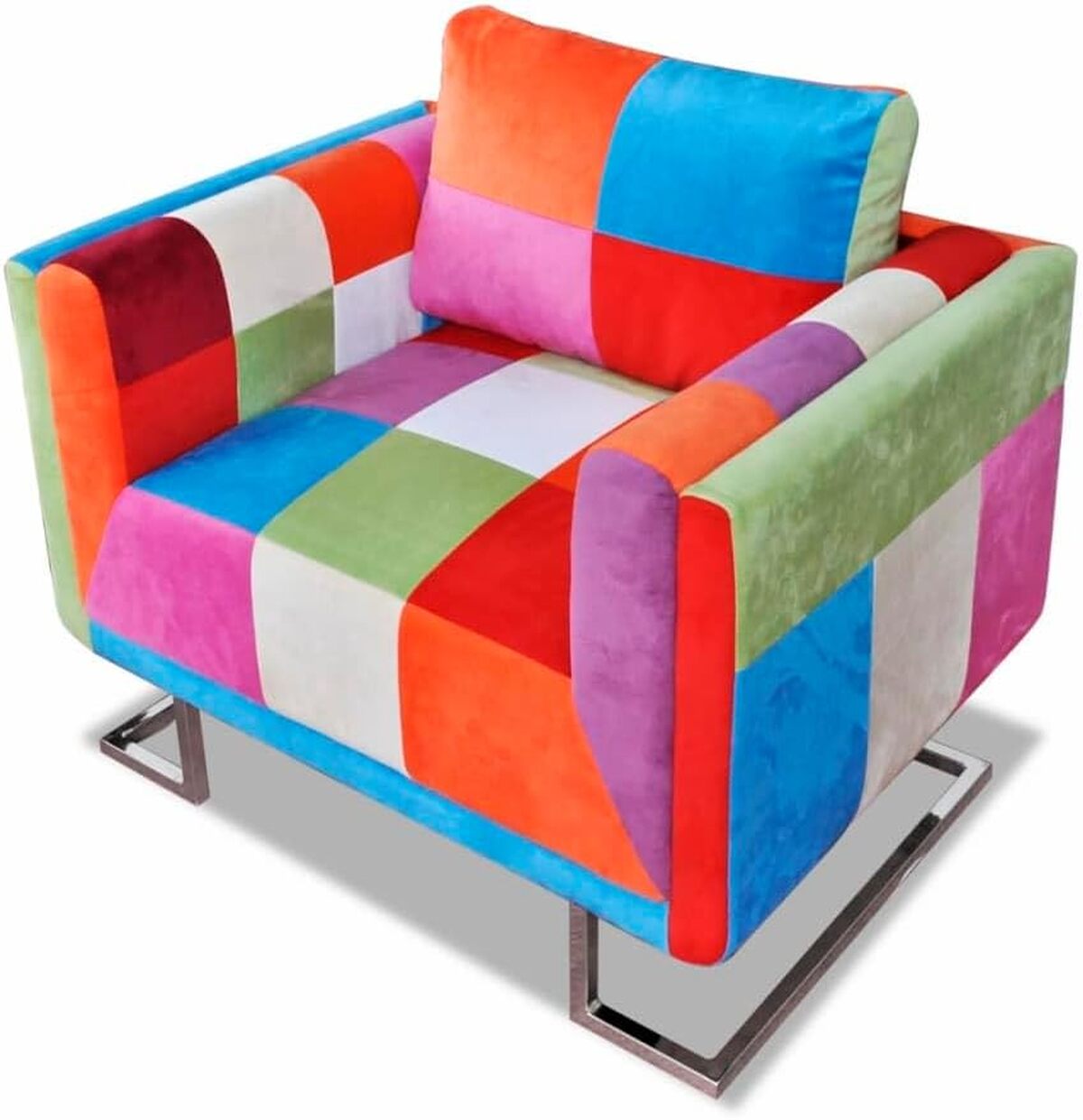 Avis sur le fauteuil Cube vidaXL patchwork élégant