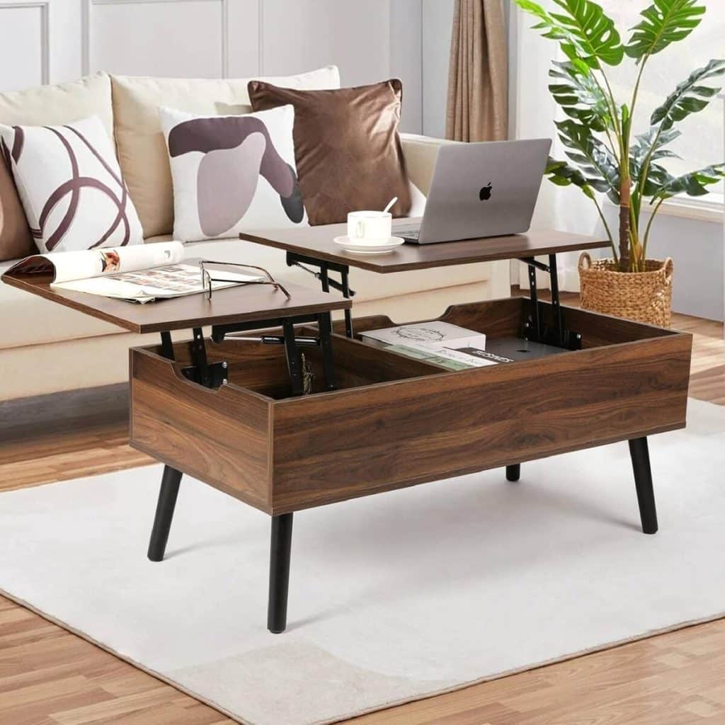 Test de la table basse réglable VOWNER : design et rangement intelligent