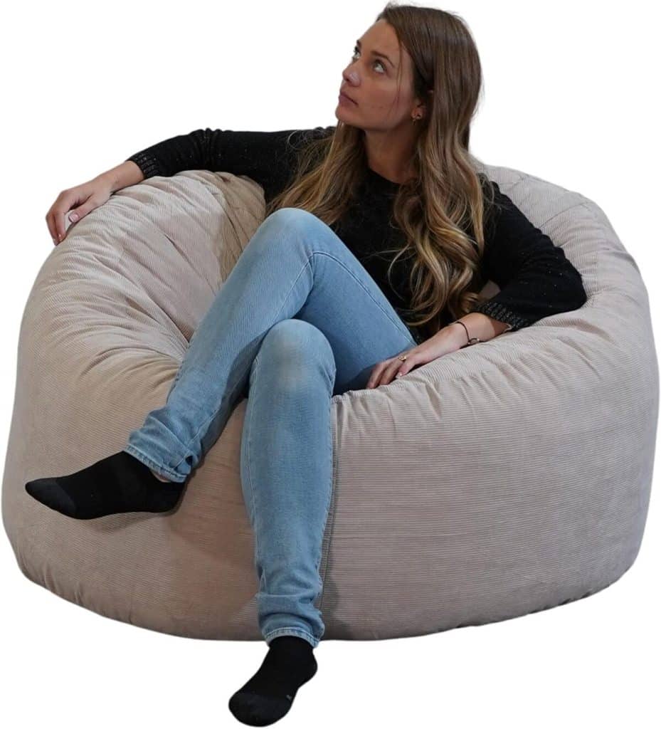 Test : pouf géant Bananair en velours côtelé, confort XXL