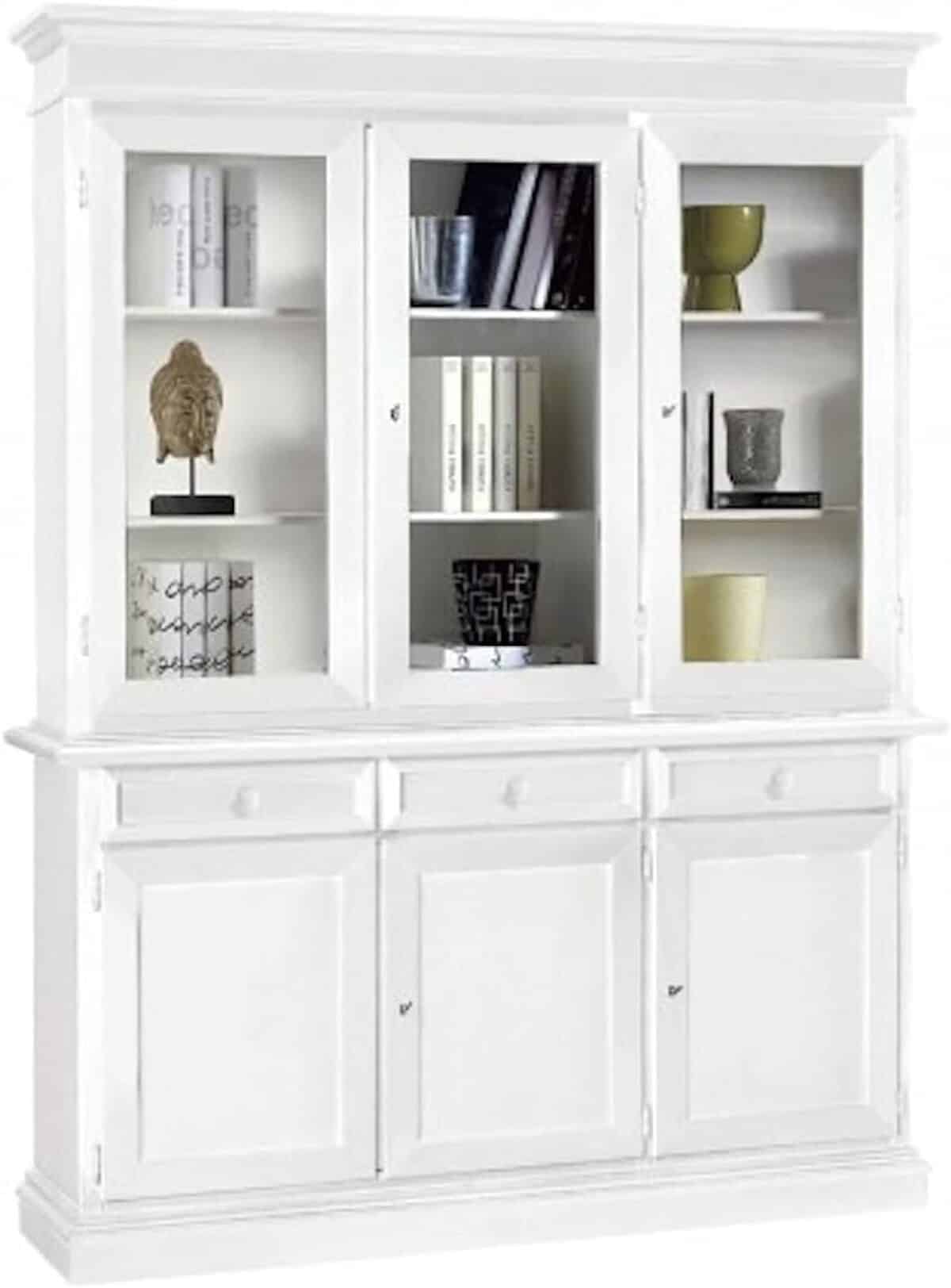 Test : vitrine Mar.c.a.  Design, verre et bois avec rangements, 156x42x205 cm