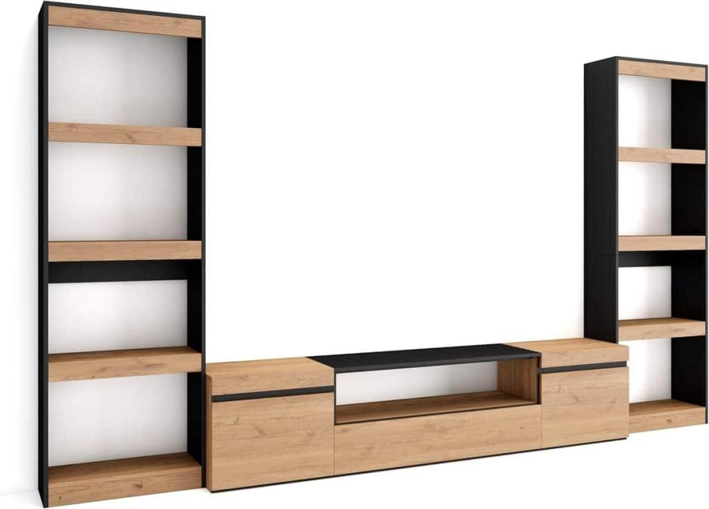 Avis sur l'ensemble meuble TV Skraut Home, style moderne