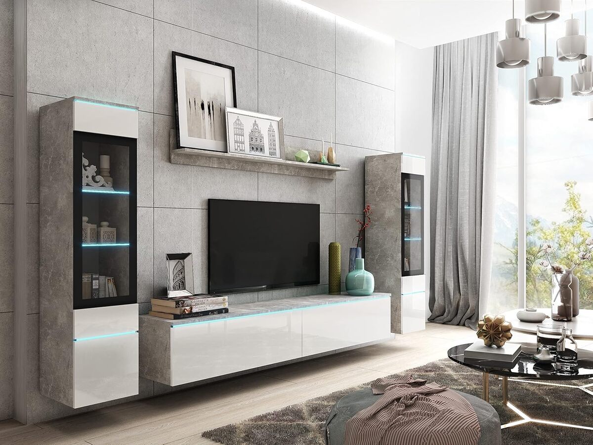 Essai : meubles de salon Vera II avec option LED de Piaski