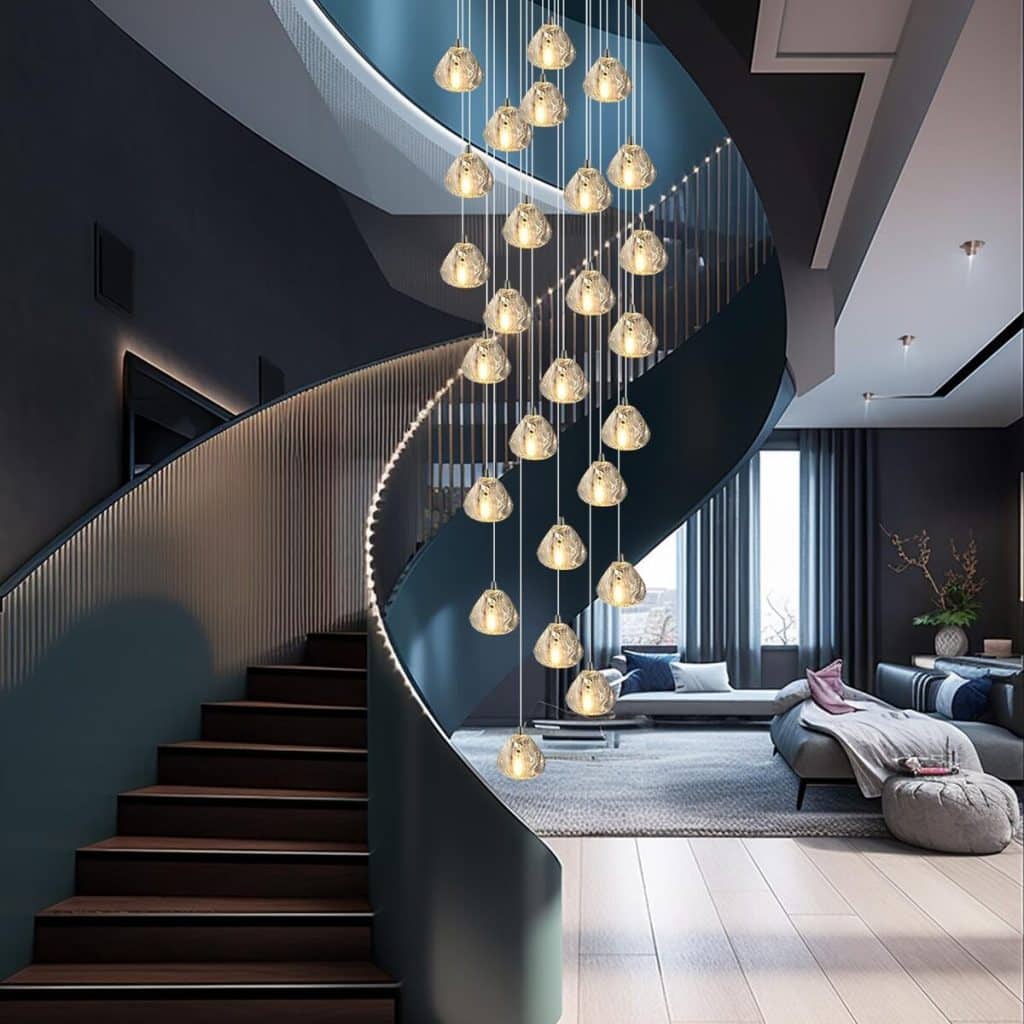 Avis sur le lustre moderne KJLARS : élégance cristalline avec 26 LED