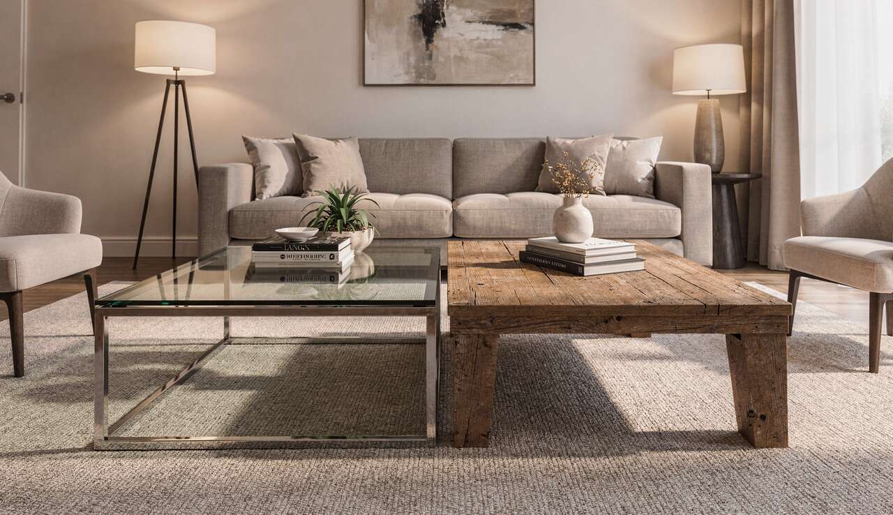 Guide d'achat : table basse en verre ou en bois ?