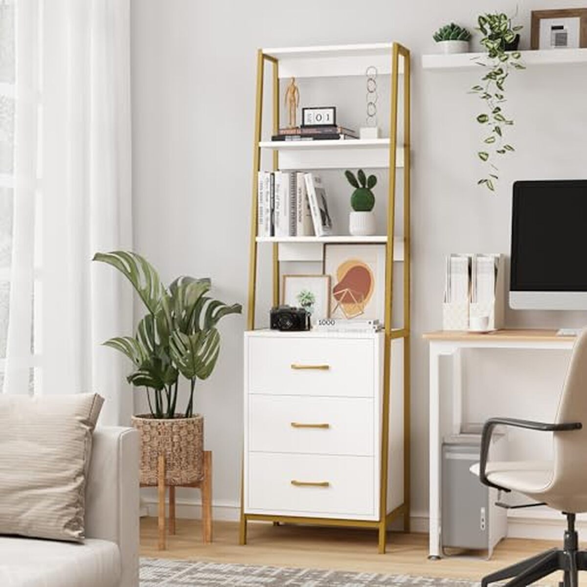 Test de la bibliothèque et étagère de rangement 3 niveaux Hocsok