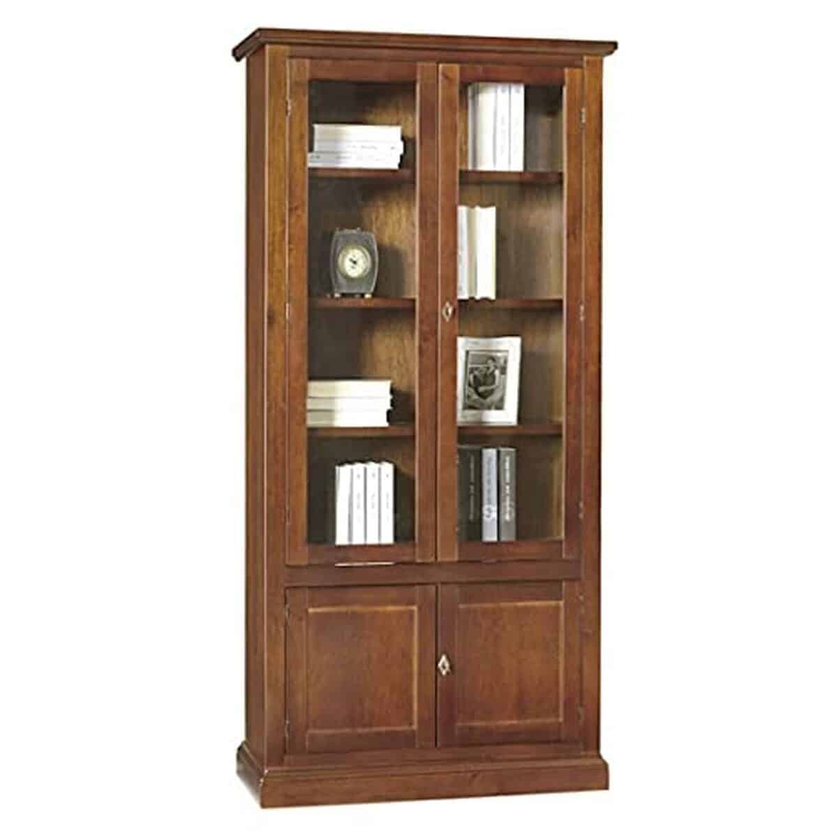 Test de la vitrine Mar.c.a. Design en verre et bois noyer foncé