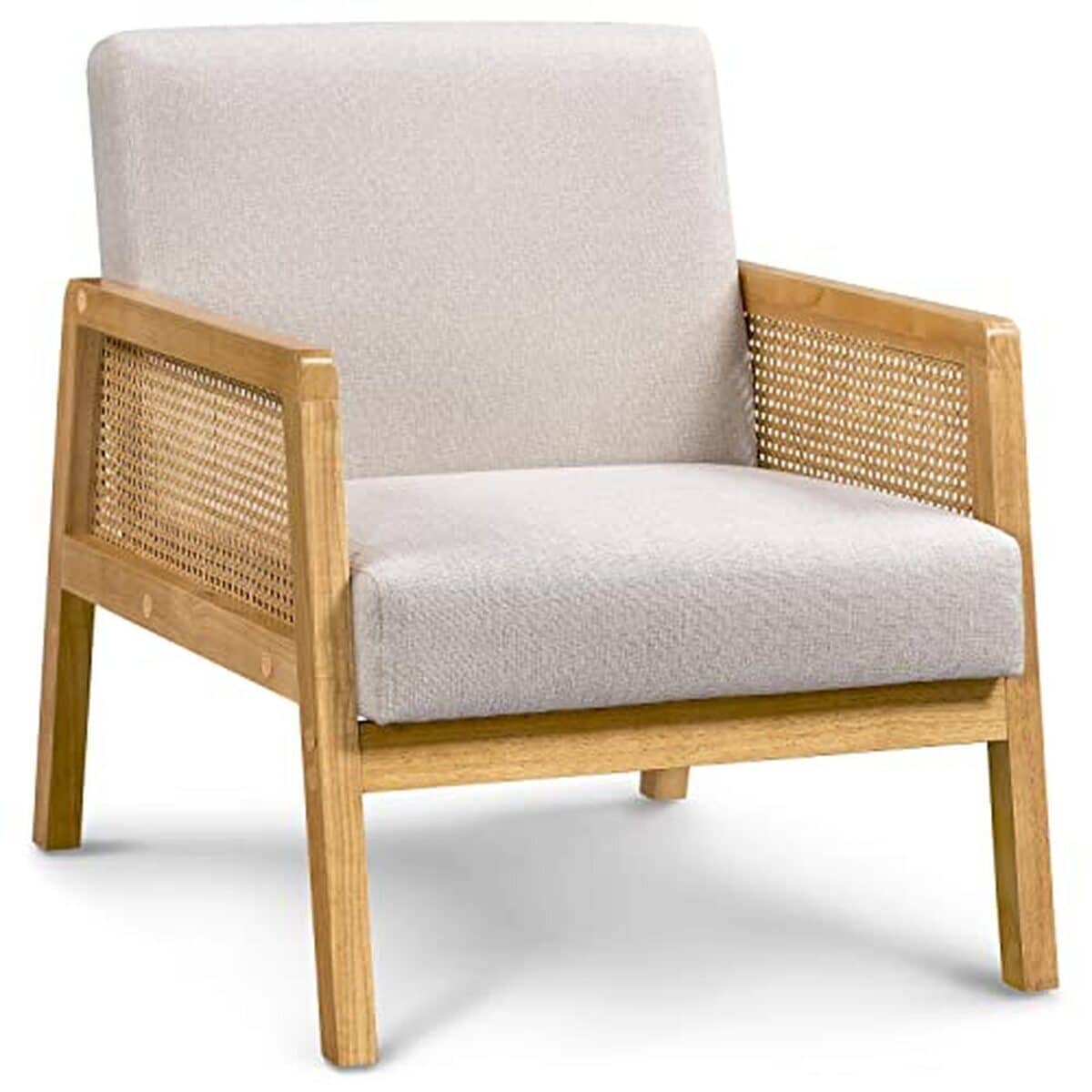 Test du fauteuil Yaheetech en rotin et tissu