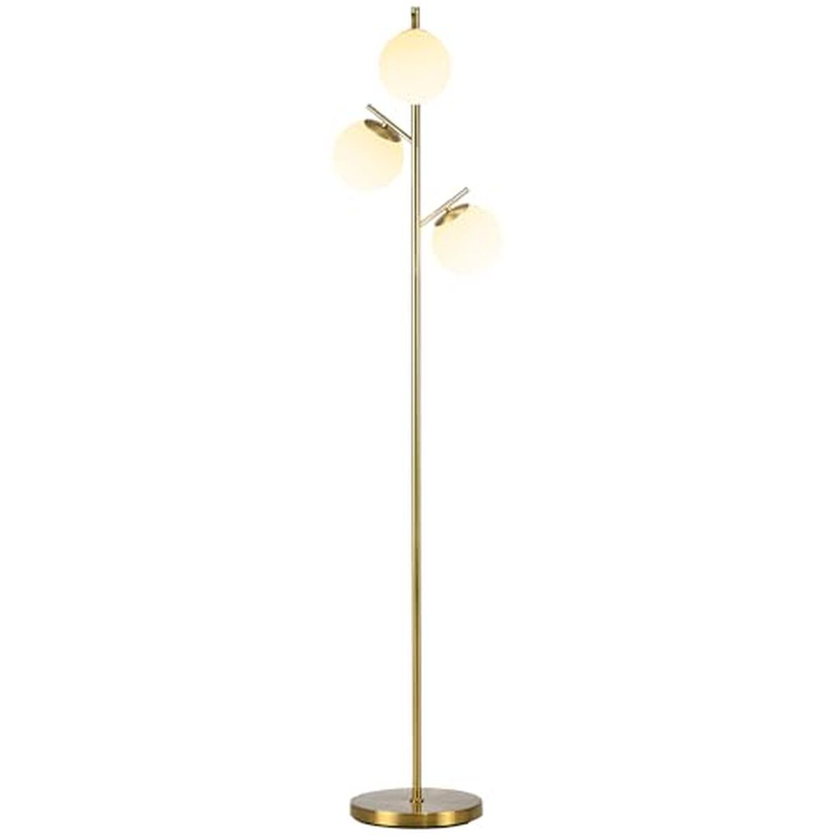 Test : homcom lampadaire en métal doré à double globes