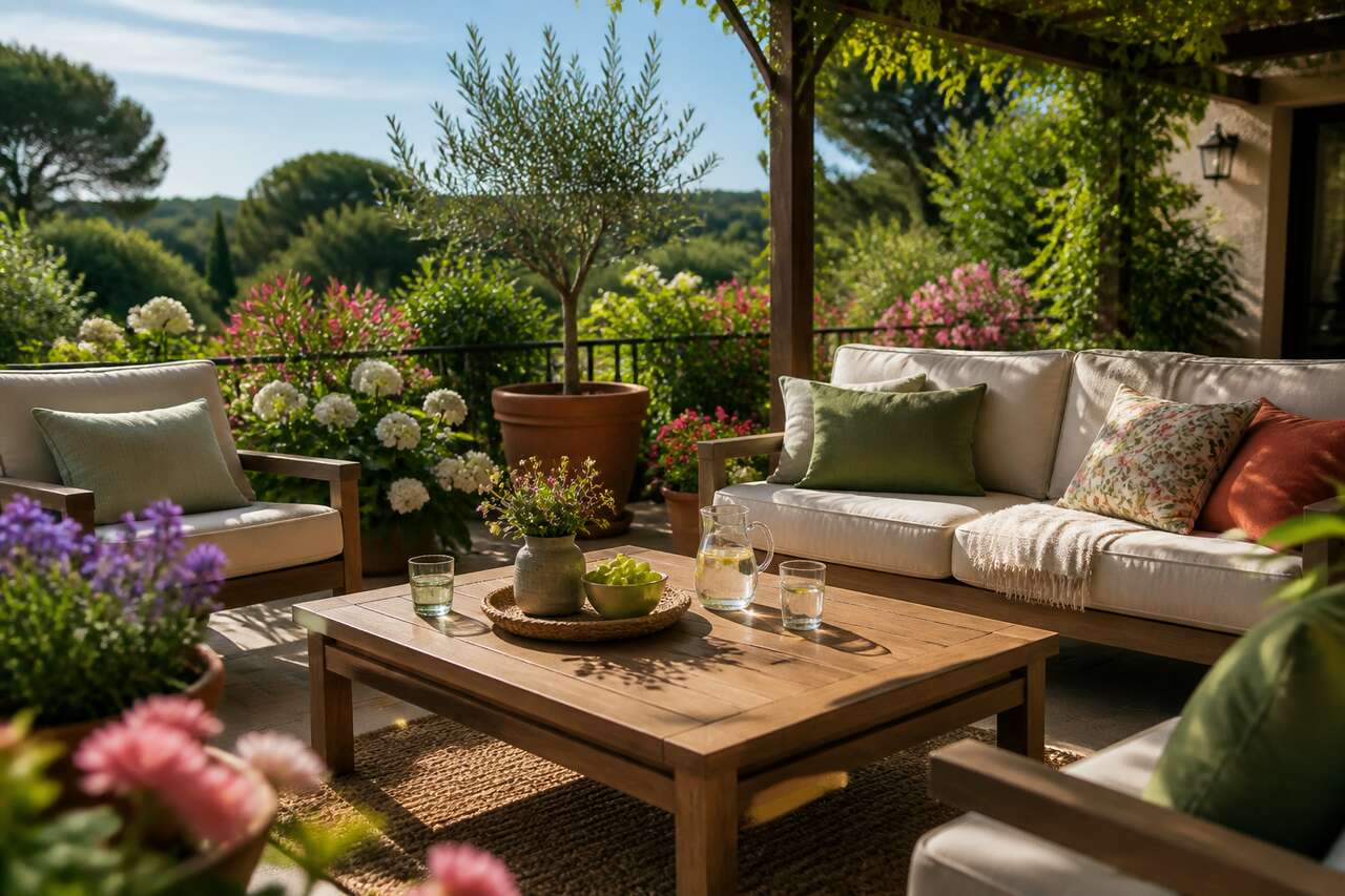 L'importance d'une table basse pour structurer une terrasse
